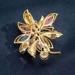  Cài Áo Cánh Hoa Pha Lê Màu Quý Phái (AQ) 