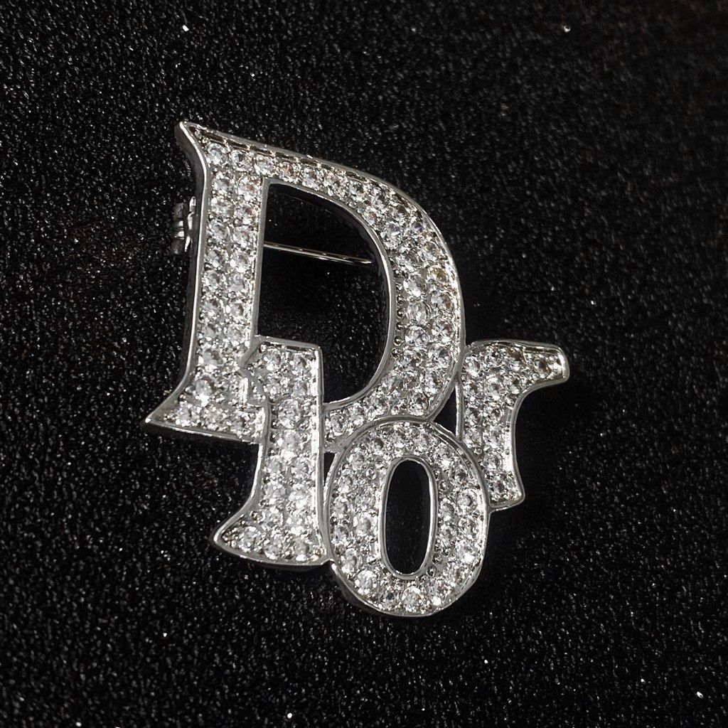  Cài Áo Nam, Nữ - Dior Màu Trắng Pha Lê (AP) 