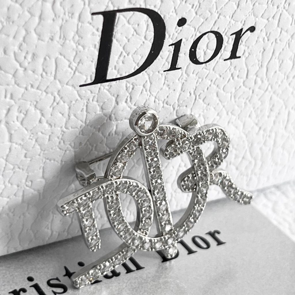  Cài Áo Nam, Nữ - Dior Màu Trắng Pha Lê (AU) 