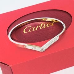  Vòng Tay TiTan Cao Cấp - Cartier Màu Trắng Pha Lê (AL) 