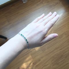  Vòng Tay 2 Vòng Pha Lê Xanh Lá Tinh Tế 