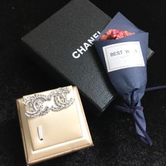  Bông Tai Chanel Bản To Màu Trắng Ngọc Trai & Pha Lê (BL) 