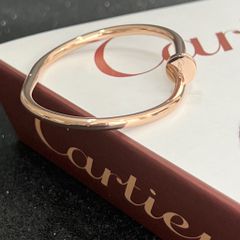  Vòng Tay Nam, Nữ TiTan Cao Cấp - Cartier Cây Đinh Màu Vàng Hồng Pha Lê Trắng 