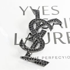  Cài Áo Nam, Nữ - YSL Bản To Pha Lê Đen Sang Trọng (AN) 