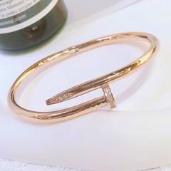  Vòng Tay Nam, Nữ TiTan Cao Cấp - Cartier Cây Đinh Màu Vàng Hồng Pha Lê Trắng 