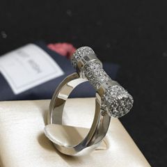  Nhẫn Nữ Cao Cấp - Cục Tạ Pha Lê Trắng Cá Tính 