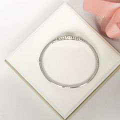  Vòng Tay Con Mắt Pha Lê Trắng Đen (AB) 