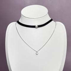  Dây Chuyền Ngắn - Choker 2 Tầng Pha Lê (AL) 