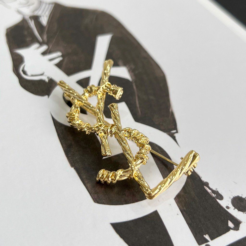  Cài Áo Nam, Nữ - YSL Màu Vàng Bản Nhỏ Phong Cách Cá Tính (AP) 
