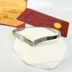  Vòng Tay TiTan Cao Cấp - Cartier Màu Trắng Pha Lê (AL) 