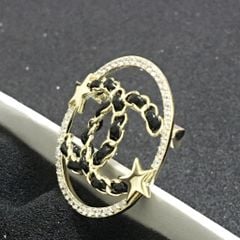  Cài Áo Nam, Nữ - Chanel Màu Vàng Pha Lê Trắng (AU) 