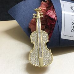  Cài Áo Nam, Nữ - Cây Đàn Violin Pha Lê Sang Trọng 