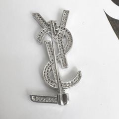  Cài Áo Nam, Nữ - YSL Màu Trắng Pha Lê (AJ) 