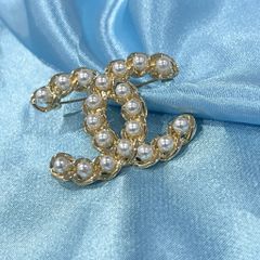  Cài Áo Nam, Nữ - Chanel Màu Vàng Ngọc Trai Trắng (BX) 