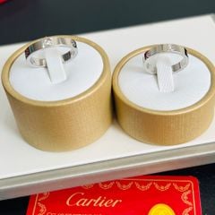  Nhẫn Cặp Đôi Tình Yêu - Cartier Màu Trắng TiTan Cao Cấp Pha Lê (AF) 