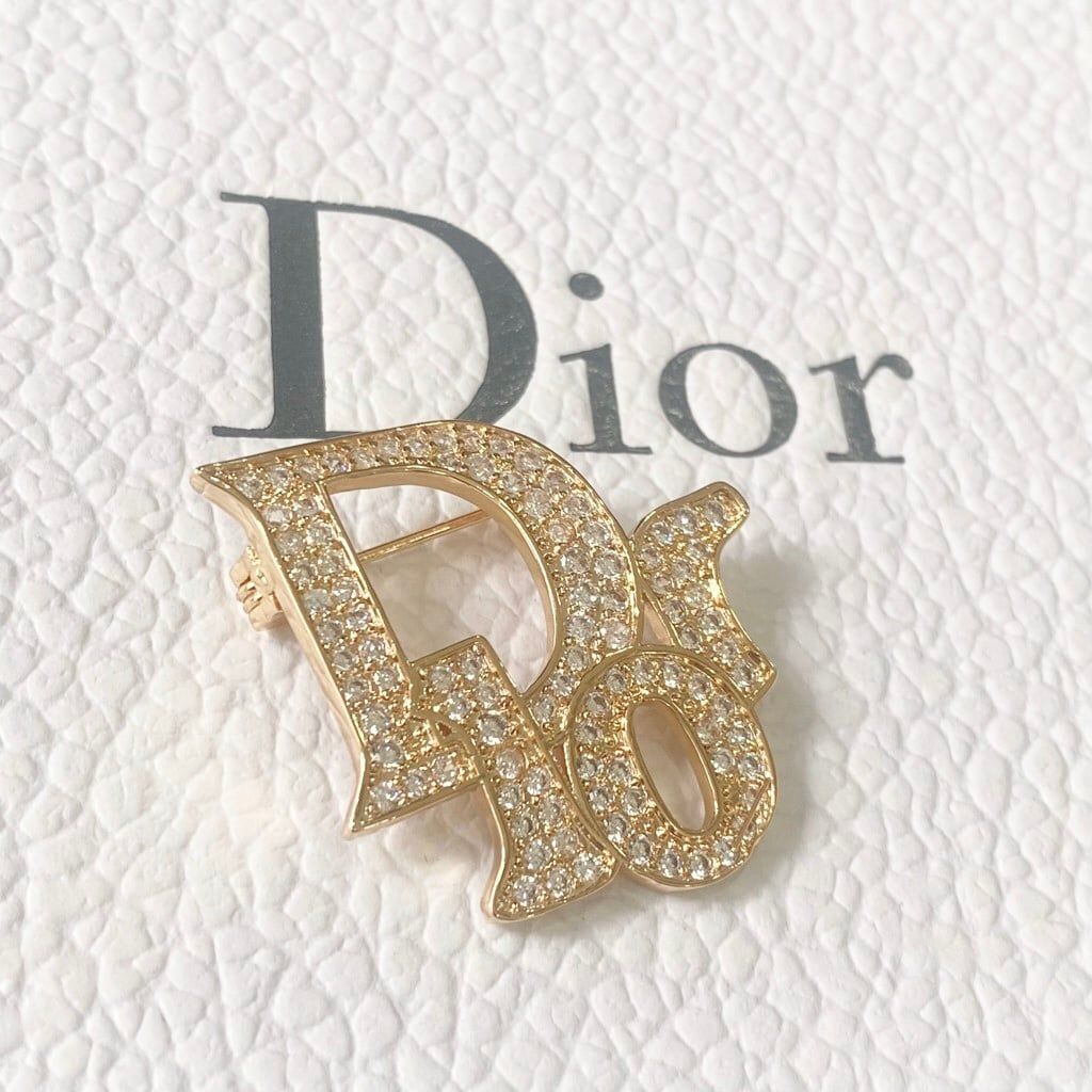  Cài Áo Nam, Nữ - Dior Màu Vàng Pha Lê Trắng (AQ) 