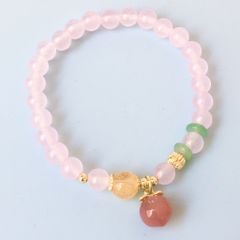  Vòng Đá Phong Thuỷ Cao Cấp - Trái Đào Đá Mã Não, Đá Thạch Anh Tím Hoa Oải Hương & Đá Thạch Anh vàng Tự Nhiên 