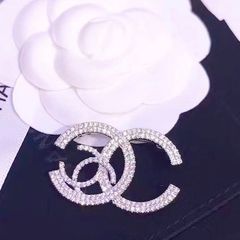  Cài Áo Nam, Nữ - Chanel Pha Lê Trắng (DD) 