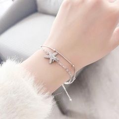  Vòng Tay Dây Đôi Sao Biển Pha Lê (AA) 