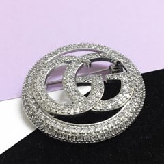  Cài Áo Nam, Nữ - Gucci Màu Trắng Pha Lê (AG) 