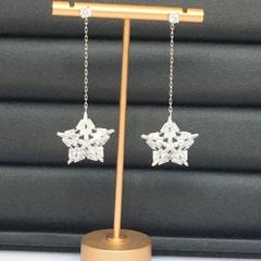  Bông Tai Tua Rua Ngôi Sao Pha Lê Trắng Tinh Tế (BI) 