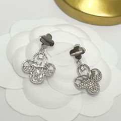  Bộ Trang Sức Cỏ 4 Lá May Mắn - Dây Chuyền, Vòng Tay & Bông Tai Màu Đỏ Pha Lê Trắng (AJ) 