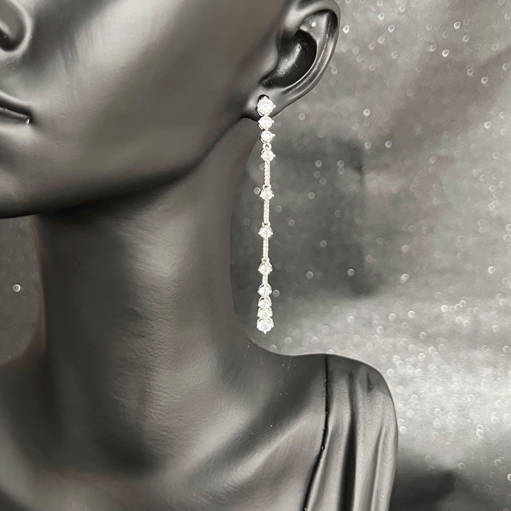  Bông Tai Tua Rua Pha Lê Trắng Tinh Tế (AR) 