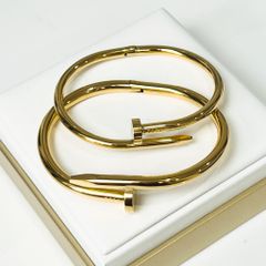  Vòng Tay Cặp Đôi Tình Yêu - Cartier Cây Đinh Màu Vàng Titan Cao Cấp (AL) 