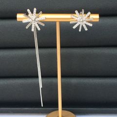  Bông Tai Tua Rua Cánh Hoa Pha Lê Trắng (AY) - Có 3 Kiểu Đeo 