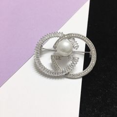  Cài Áo Nam, Nữ - Gucci Màu Trắng Ngọc Trai & Pha Lê (AH) 