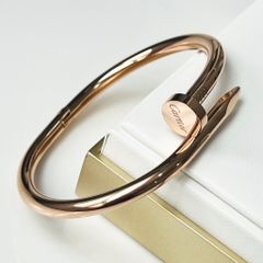  Vòng Tay Cặp Đôi Tình Yêu - Cartier Cây Đinh Màu Vàng Hồng Titan Cao Cấp (AK) 