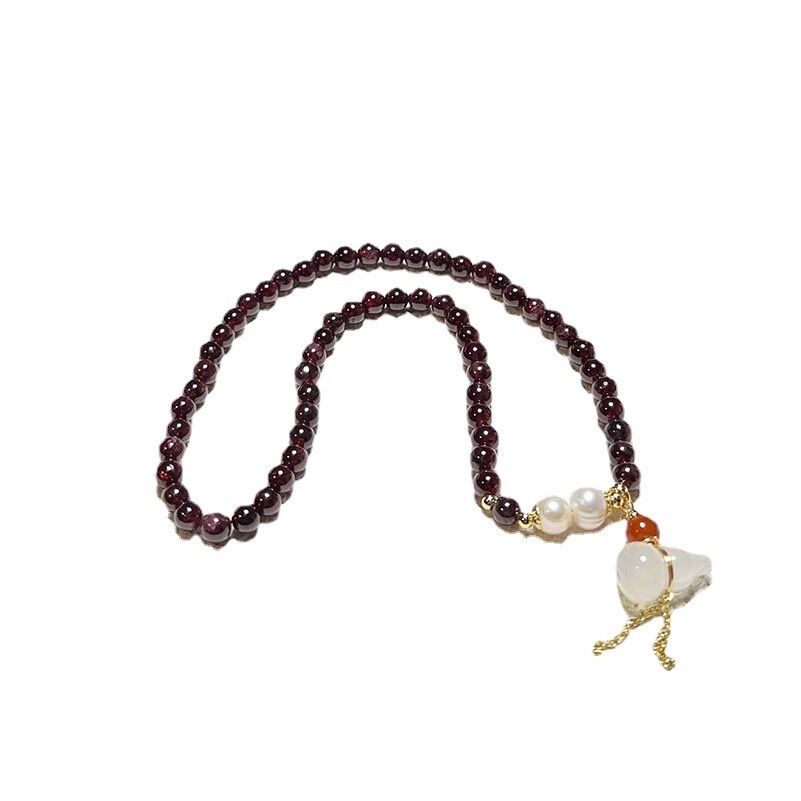  Vòng Đá Phong Thuỷ Cao Cấp - 2 Vòng Hồ Lô Mã Não, Ngọc Trai Nước Ngọt, Đá Garnet Tự Nhiên 