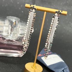  Bông Tai Cánh Hoa Tua Rua Pha Lê Trắng (AS) 