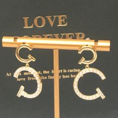  Bông Tai Cartier Bản To Màu Vàng Ngọc Trai & Pha Lê Trắng (AD) 