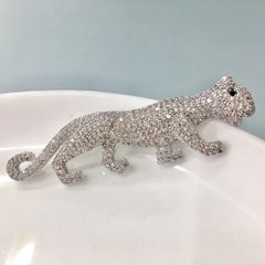  Cài Áo Nam, Nữ - Con Hổ Pha Lê Trắng 