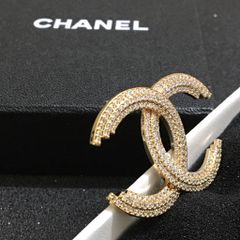  Cài Áo Nam, Nữ - Chanel Màu Vàng Hồng Pha Lê Trắng (AM) 
