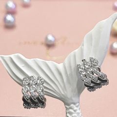  Bông Tai 3 Lines Ôm Vành Tai Pha Lê (AA) 