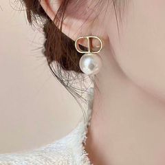  Bộ Trang Sức Dior Vàng - Vòng cổ Choker, Vòng Tay & Bông Tai Ngọc Trai Quý Phái (AE) 