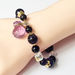  Vòng Đá Phong Thuỷ Cao Cấp - Túi Tiền May Mắn Đá Thạch Anh Tím Tự Nhiên 