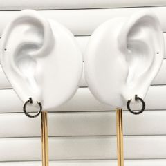  Bông Tai Cartier Cây Đinh Màu Vàng Pha Lê Đen Cá Tính (AD) 