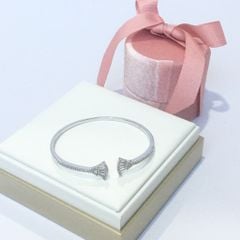  Vòng Tay Cánh Quạt Pha Lê Trắng Tinh Tế (AA) 