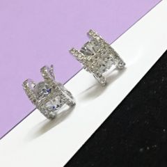  Bông Tai Hermes Màu Trắng Pha Lê (AE) 