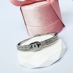  Vòng Tay TiTan Cao Cấp - Chanel Màu Trắng Pha Lê (AE) 