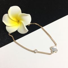  Vòng Tay Titan Cao Cấp - Cỏ 4 Lá May Mắn Màu Vàng Hồng (AB) 