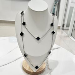  Dây Chuyền Dài Cao Cấp - Cỏ 4 Lá May Mắn 2 Vòng Quý Phái 