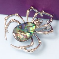  Cài Áo Nam - Con Nhện Màu Trắng Pha Lê (AN) 