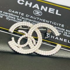  Cài Áo Nam, Nữ - Chanel Pha Lê Trắng (DD) 
