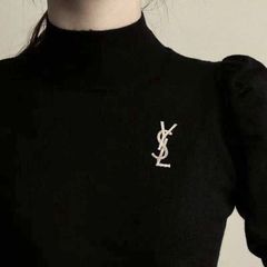  Cài Áo Nam, Nữ - YSL Trắng Pha Lê (AP) 