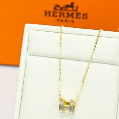  Dây Chuyền Bạc Cao Cấp - Hermes Màu Vàng Vỏ Trai Thiên Nhiên Màu Trắng (AI) 