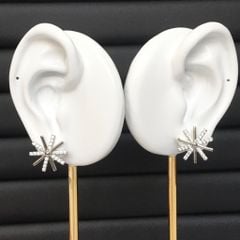  Bông Tai Tua Rua Cánh Hoa Pha Lê Trắng (AY) - Có 3 Kiểu Đeo 